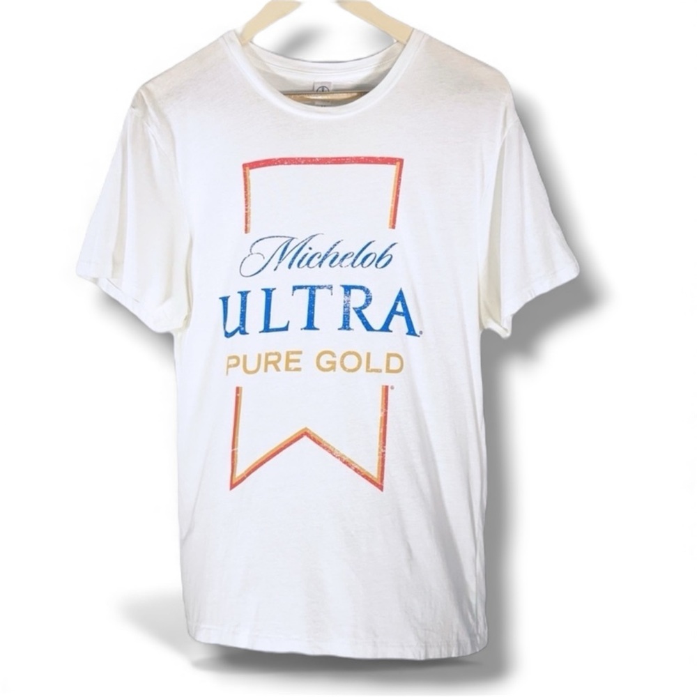 Alternative Michelob‎ Ultra Pure Gold Cotton Short Sleeve Shirt Men’s M, L, XL